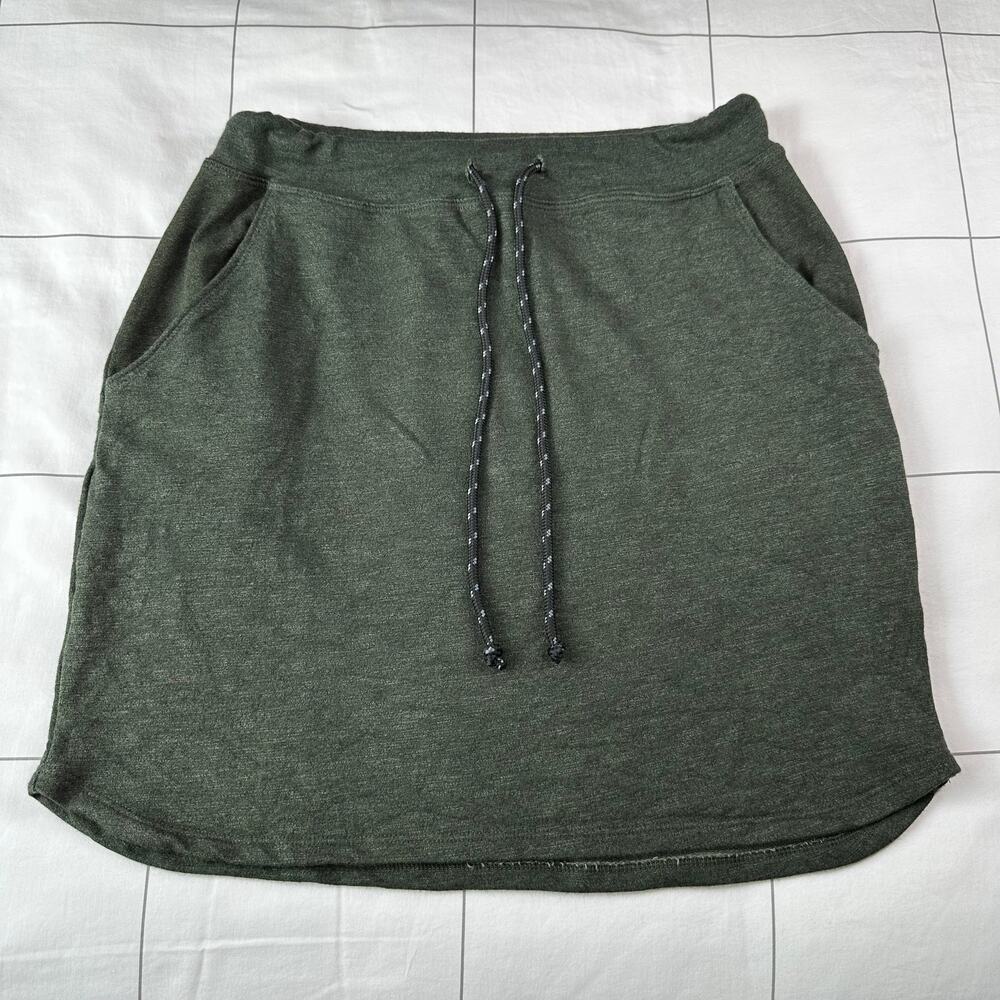 Sundry Skirt Womens Small Green Drawstring Lounge Casual Stretch Knit Modest